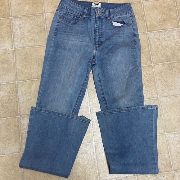 Mudd Flare Women's Light Blue Jeans Stretch Size 7 Junior - Picture 6 of 14